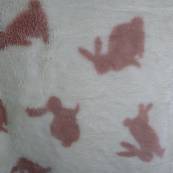 Cupcakes and Cashmere Pink Easter Bunny Throw Blanket - Picture 3 of 4